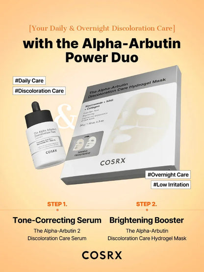 COSRX The Alpha-Arbutin Discoloration Care Hydrogel Mask