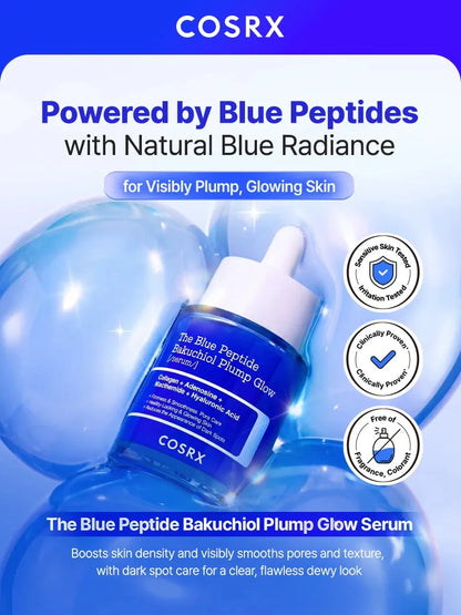 COSRX The Blue Peptide Bakuchiol Plump Glow Serum