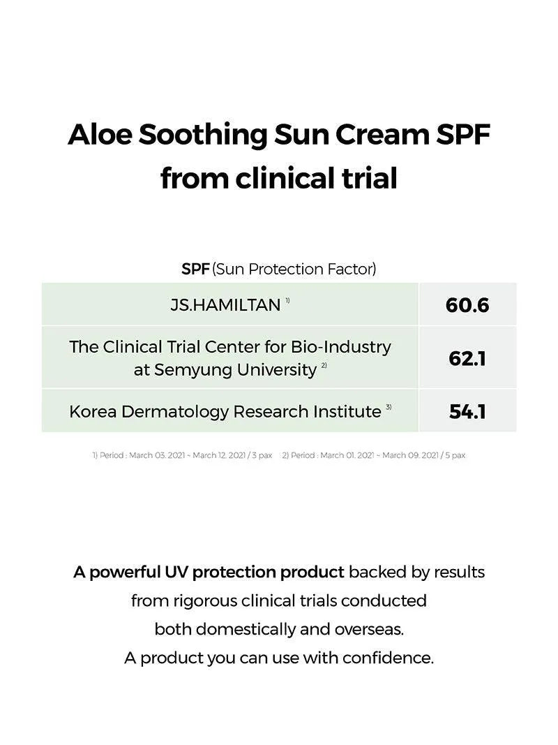 Aloe Soothing Sun Cream  SPF50+/ PA+++